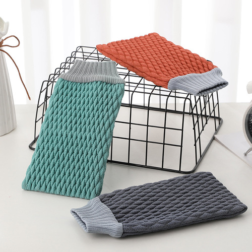 New style quilted three-dimensional bath towel, coarse sand bath towel, thickened mud bath towel, massage back towel wholesale manufacturer