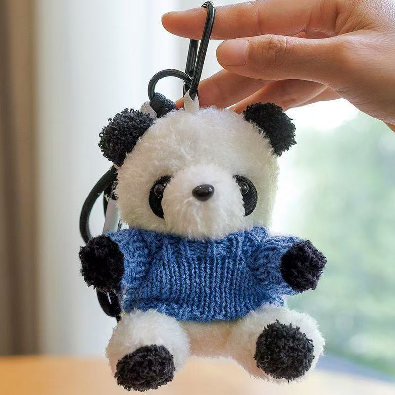 Cute panda gigante muñeca colgante logotipo impreso regalo de graduación sombrero médico panda muñeca evento regalo de promoción