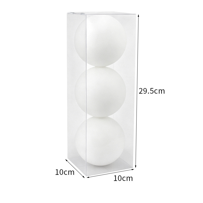 Bolas de Navidad 10CM / 3pcs Bolas de Navidad flotadas Bolas de plástico Colgante de Navidad atmósfera de vacaciones