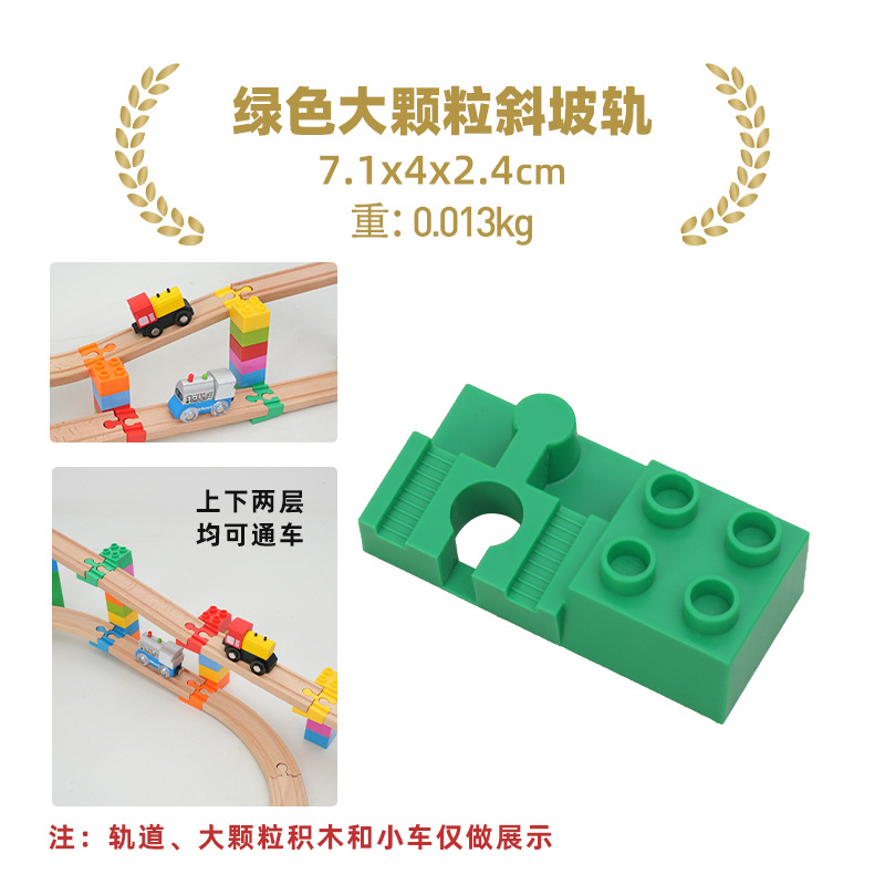 Riel de pendiente de partículas grandes verdes