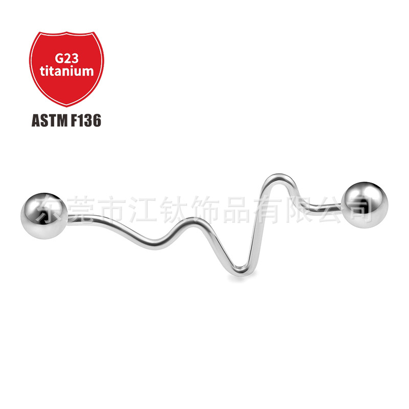 Pointed titanium steel lip stud product view