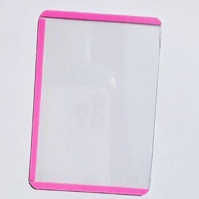Spot funda de tarjeta dura de plástico de pvc transparente estrella tarjeta pequeña funda de goma dura tarjeta tarjeta tarjeta tarjeta de identificación magnética marco de fotos personalizado