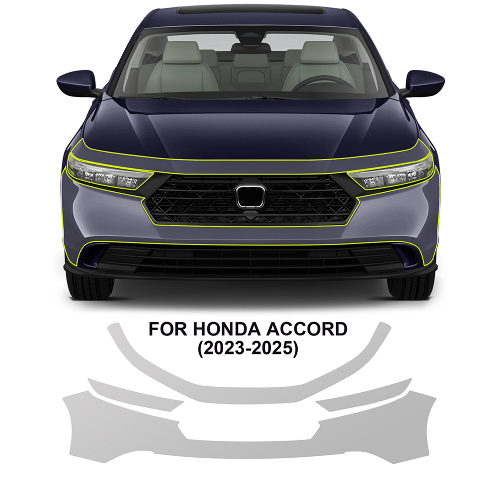 Cross-Border Exclusive Supply for Honda Accord 23-25 Special Car Special-Cut Tpu Car Paint Protective Film Anti-Scratch and Self-Healing