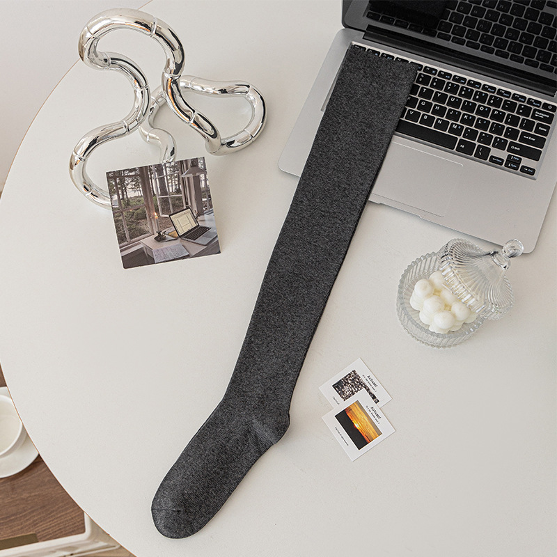 [무릎위양말] 다크헤더그레이