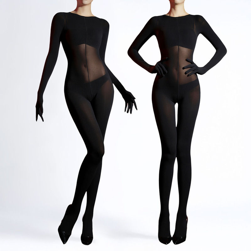 Medium-Thick Velvet Bodysuit for Autumn and Winter, Warm Full-Body Sexy Tights with Open Crotch, High Elasticity, No Need to Take Off, Erotic Stockings Medium-Thick Velvet Bodysuit for Autumn and Winter, Warm Full-Body Sexy Tights with Open Crotch, High Elasticity, No Need to Take Off, Erotic Stockings