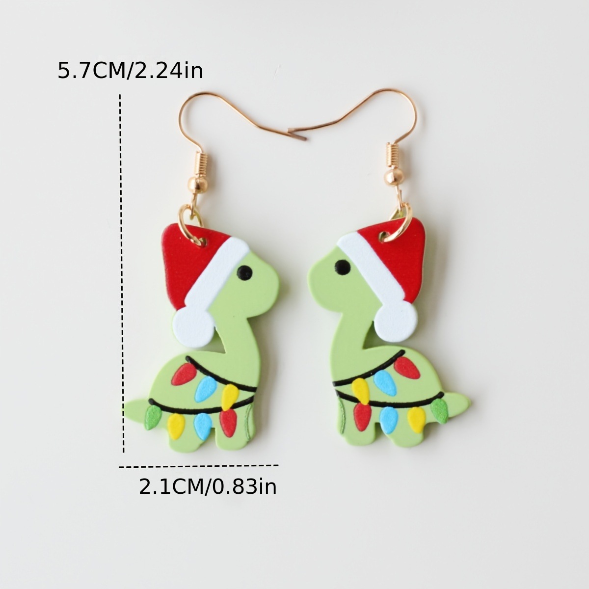 Cross-Border Popular Cute Cartoon Gingerbread Man Acrylic Earrings Christmas Tree Pendant Earrings Wholesale