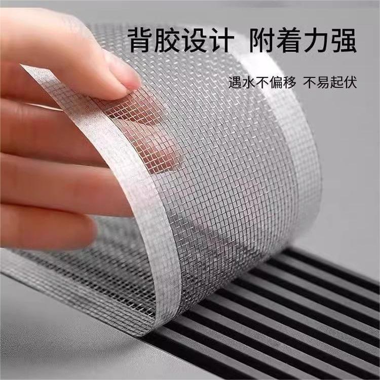 Pegatinas de desagüe de piso desechables transfronterizas enrolladas autoadhesivas anti-mosquitos baño drenaje anti-bloqueo filtro de cabello pegatinas fábrica