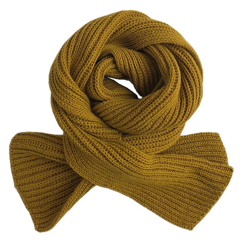 Korean style dopamine ~ Japanese style autumn and winter children's solid color children's scarf neck Western style men's and women's treasure black soft glutinous thick knitted