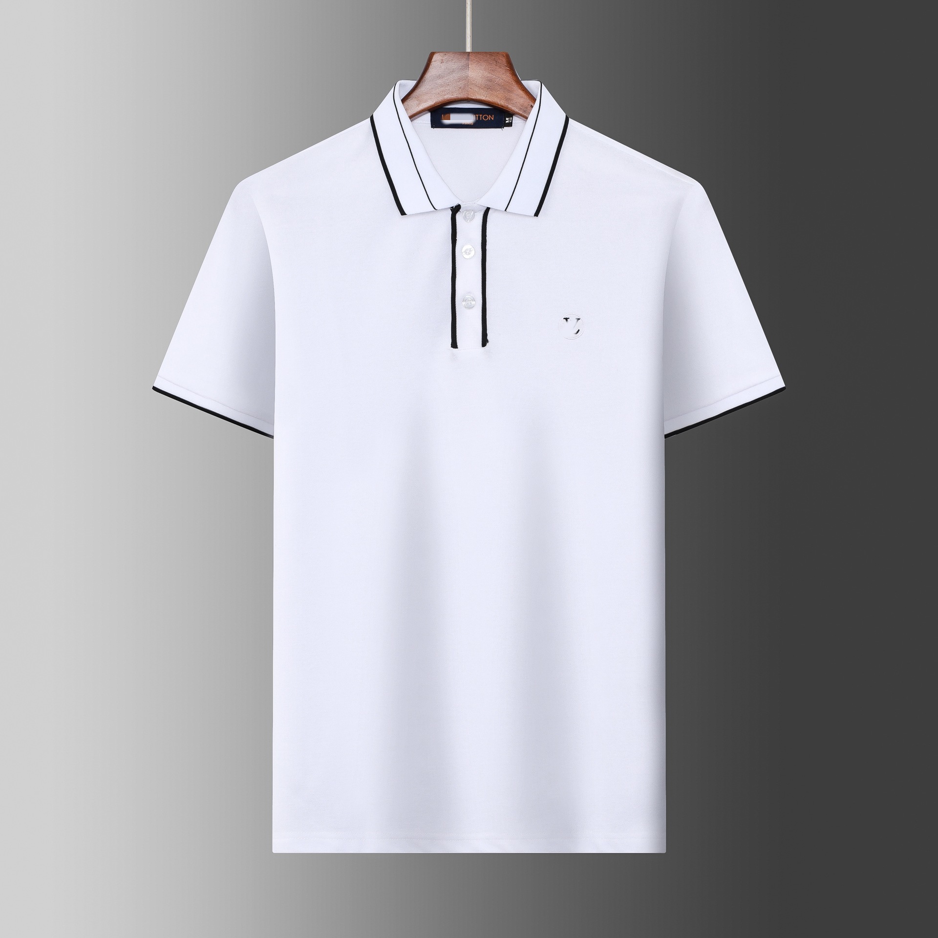 Edición correcta G2025 nueva estación europea de verano hombre con solapa algodón perla moda bordada camisa polo de manga corta