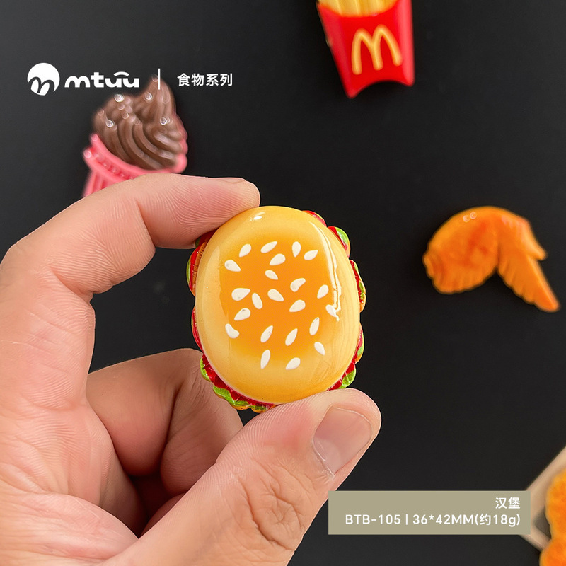 磁吸冰箱贴仿真食物水果蔬菜美食3d立体磁铁吸铁石树脂装饰磁性贴|undefined