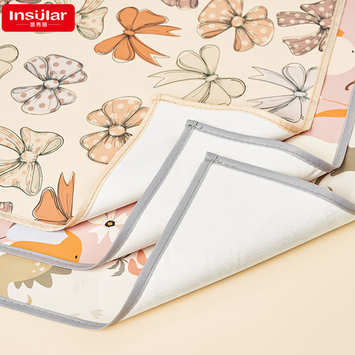 Danish style children's waterproof diaper pad baby baby mattress PU waterproof diaper pad baby washable diaper pad placemat