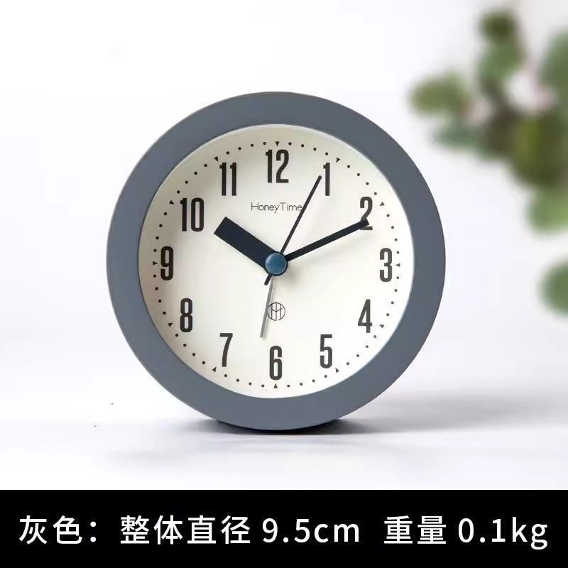 桌面静音小台钟卧室起床神器台式闹钟儿童专用时钟学生用床头钟表|undefined