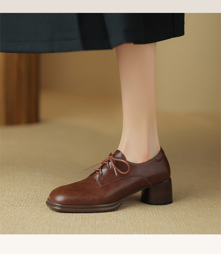 CHIKO Manilla Square Toe Block Heels Oxfords Shoes