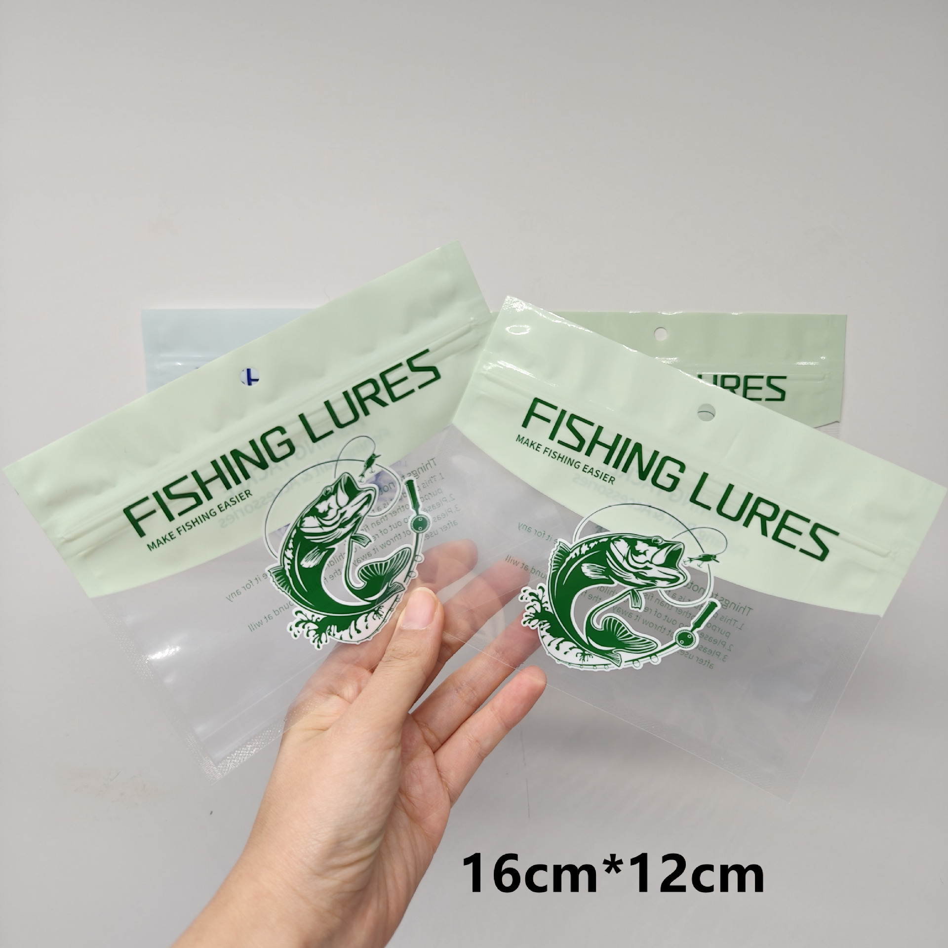 Large fake bait double transparent (green)