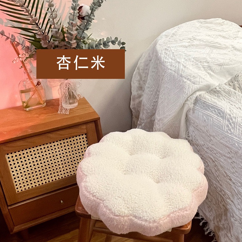 Biscuit invierno ins Red macaron engrosada cojín antideslizante sofá dormitorio Oficina Butt pad gratis