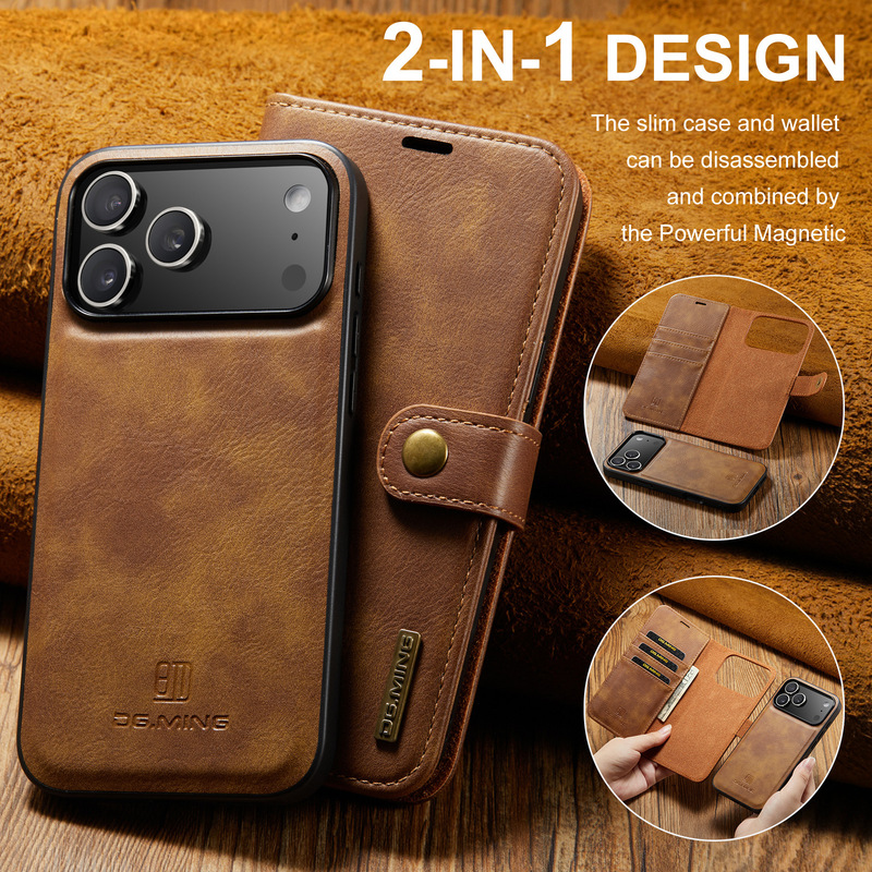 Factory wholesale suitable for IP18 Pro magnetic phone case, Apple 18 detachable card slot leather phone case Factory wholesale suitable for IP18 Pro magnetic phone case, Apple 18 detachable card slot leather phone case
