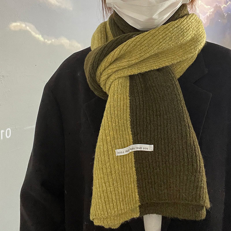 Demi-season atmospheric universal knitted winter keep warm scarf