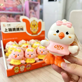 发条上链跳跳小鸡仿真动物蹦蹦跳跳益智过家家儿童玩具小商品批发