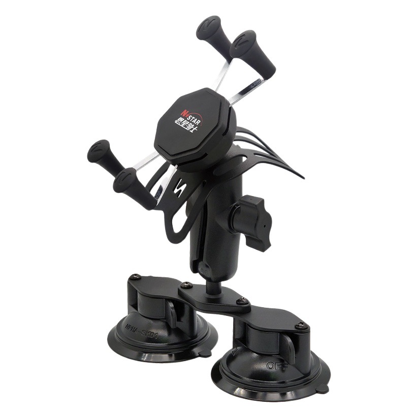 Nstar coche parabrisas doble ventosa soporte walkie-talkie teléfono móvil soporte fijo cabeza de bola Accesorios