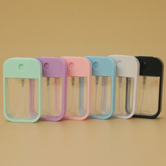 Wholesale 45ml color card bottle color soft silicone sleeve plastic bottle convenient perfume refill bottle spray bottle