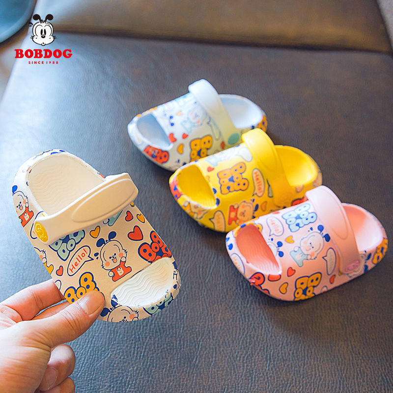 [Explosions] Babu Bean Children's Slippers Boys and Girls Baby Sandals Easy to Wear and Took off Beach Shoes Cartoon Sandals