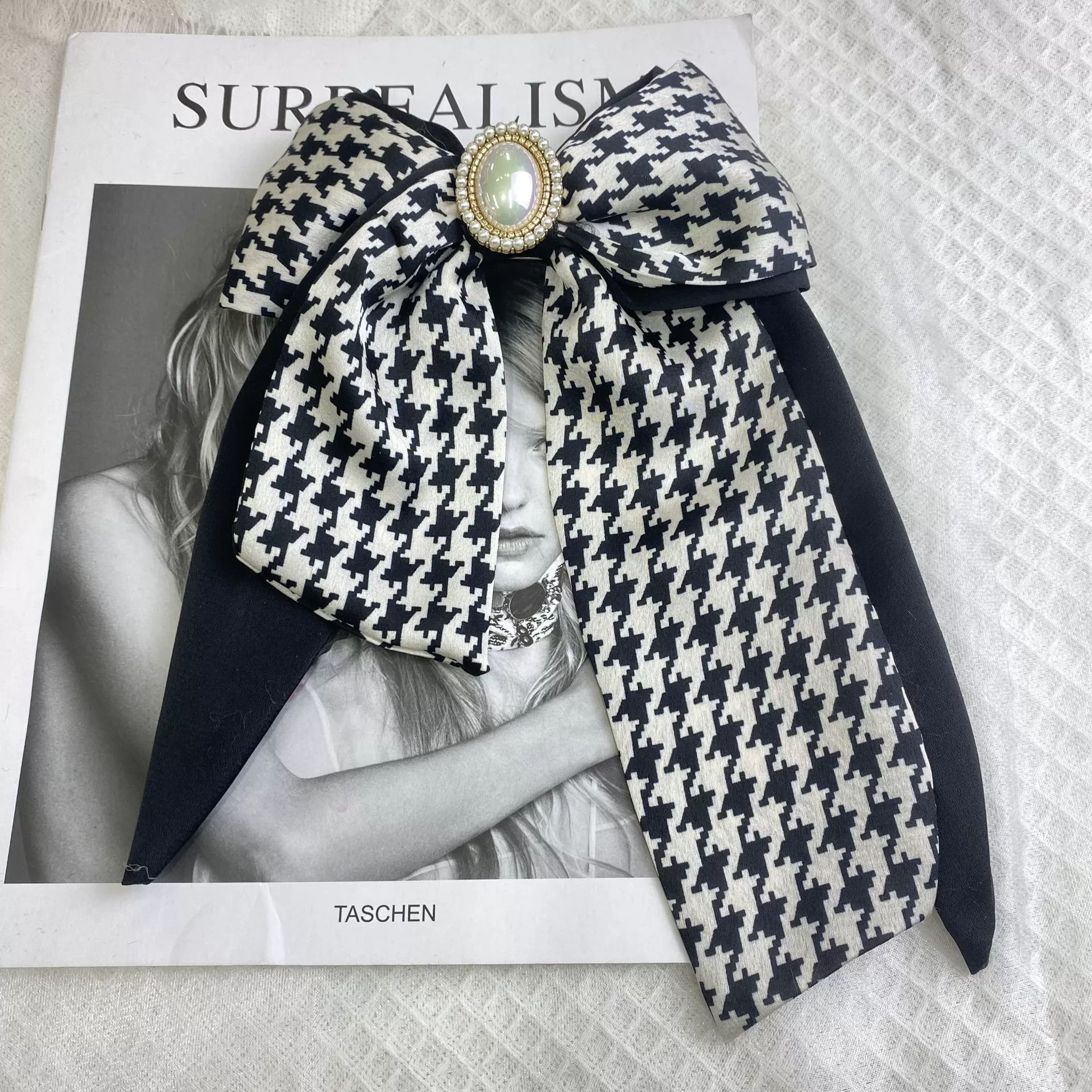 Зажим для волос с бантом из жемчуга, корейский стиль, стиль Chanel