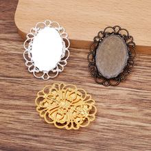 (05738)ͭ���������18*25mm˫�㻨����˿��zakka����diy����