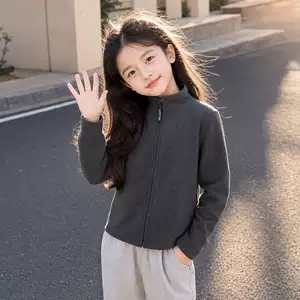 Утеплённая толстовка для девочек приталенная осень-зима