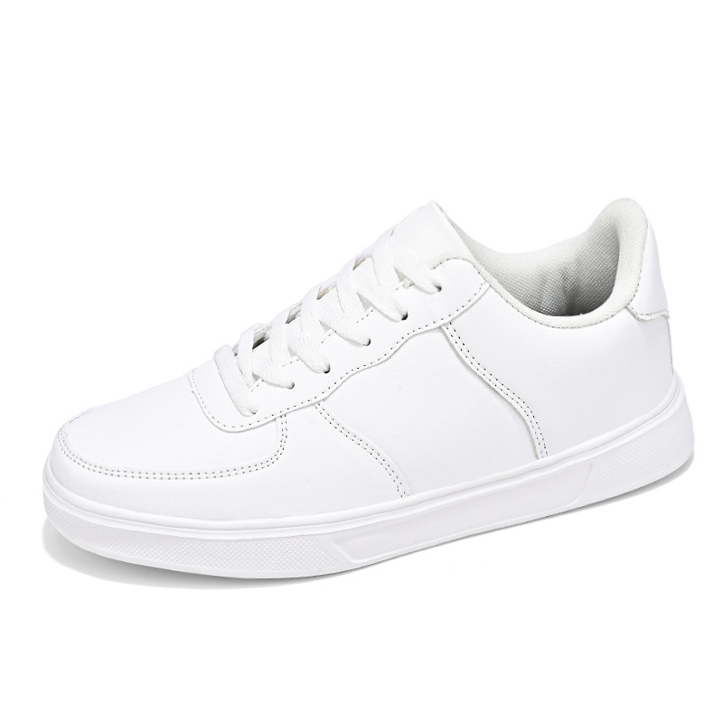 Comercio exterior talla grande 48 zapatos blancos pequeños, hombres y mujeres, zapatos casuales de color sólido para estudiantes de primaria y secundaria, zapatos de cuero para hombres, tamaño pequeño 36