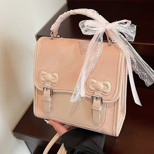 Yuezi New Niche Design 2025 Backpack New Women's Bag Trendy Versatile Simple Solid Color Handbag Backpack