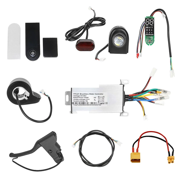 9-piece set (controller, instrument, fingering, headlight, taillight, brake handle, communication cable, instrument surface cover, XT30 female to XT60 male)