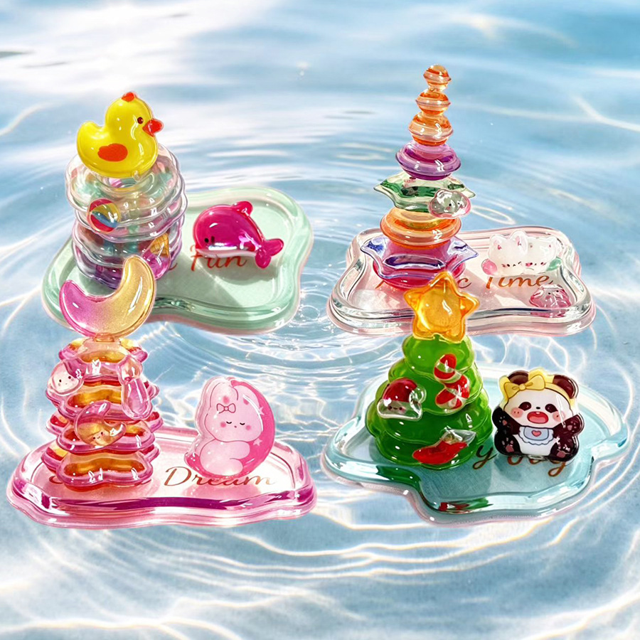 萌物水晶立体贴纸儿童手diy叠叠乐贴画男女孩装饰贴3D浮雕摆件