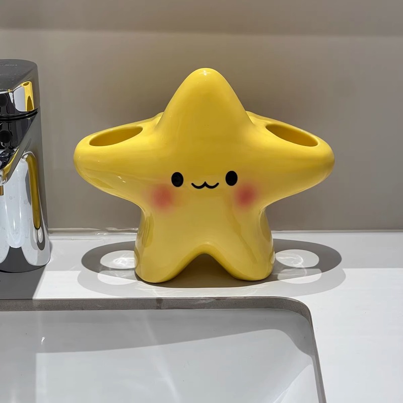 漫画スター電動歯ブラシ収納ラック浴室シンク歯ブラシセラミックベース歯ブラシ歯磨き粉収納ラック|undefined