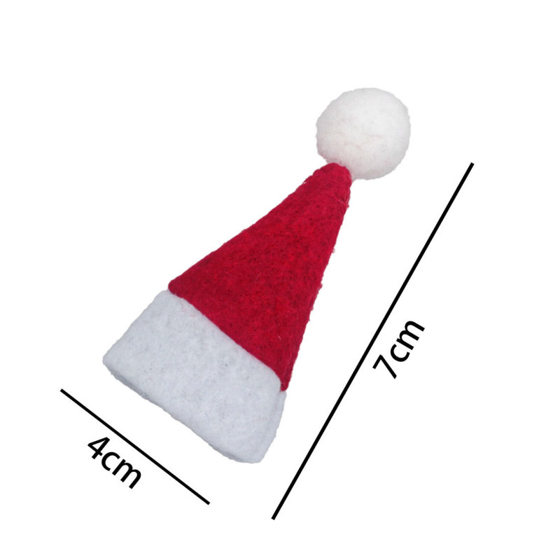 クリスマスデコレーション ミニクリスマスハット クリスマスワインボトルカバー スカーフ フェルトハット ナイフとフォークセット ロリポップハット|undefined