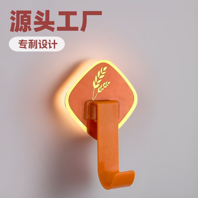 Light Luxury Diamond-Shaped Hook for Kitchen and Bedroom Storage, Detachable, No-Drill, Strong Adhesive, Bathroom Hanger, Independent