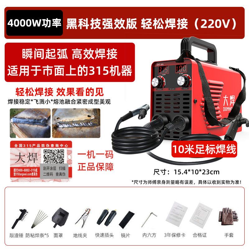 250 soldadora eléctrica pequeña portátil 220v doméstica 315 mini soldadora eléctrica DC de cobre completa image 14