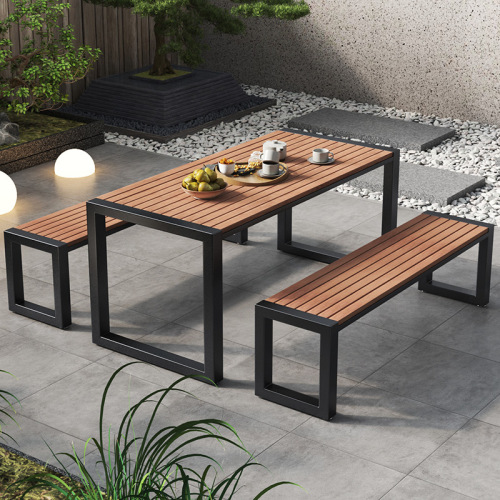 Outdoor balcony small table and chair set leisure outdoor courtyard trendy light luxury minimalist terrace park garden table chairs