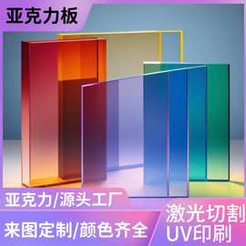 彩色亚克力盒子透明塑料包装盒天地盖糖果保健品食品礼盒玻璃