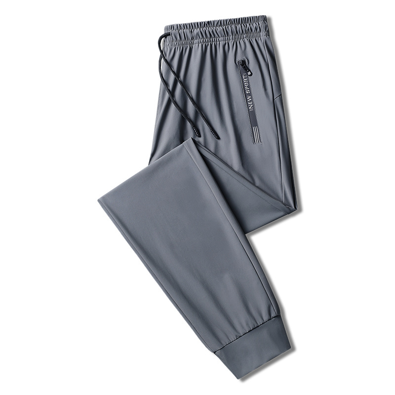 Men's summer thin silk elastic sports comfortable breathable quick…