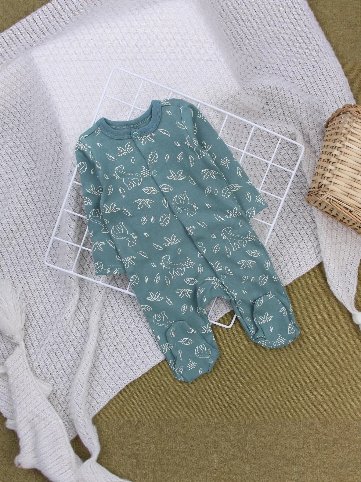 Bebé de manga larga camiseta de primavera recién nacido camiseta de caballo, ropa de bebé de cuatro estaciones pijamas