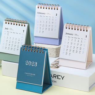Блокнот, маленький настольный календарь, украшение, 2023, в корейском стиле, простой и элегантный дизайн, подарок на день рождения