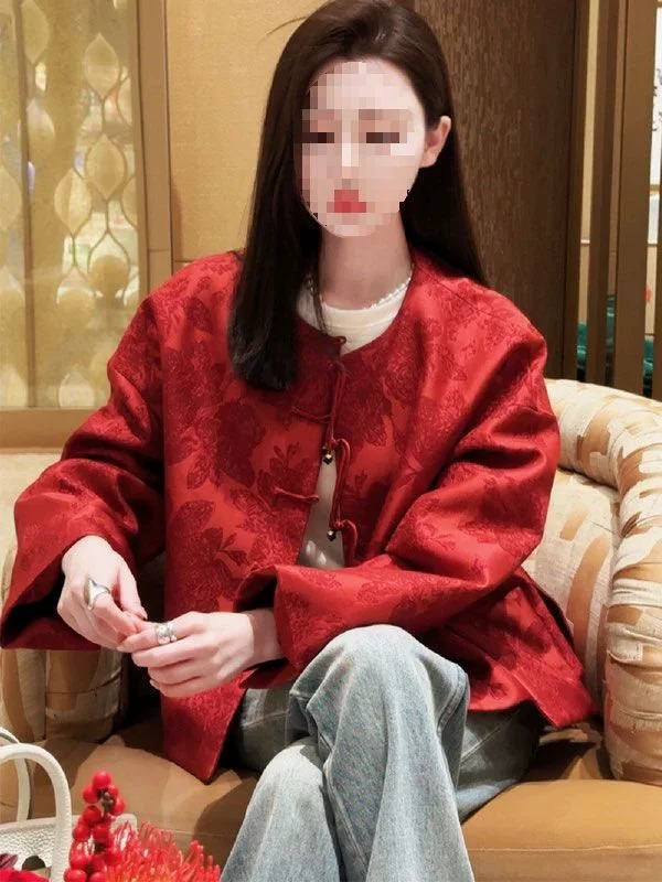 Birthday charm, red spring jacket, Chinese style