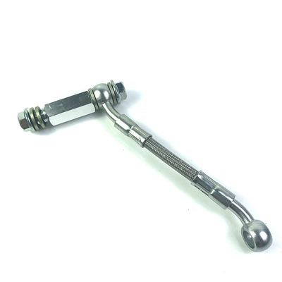 Other brake systems | extension joint - silver-double-through-15cm-tubing-with-screws