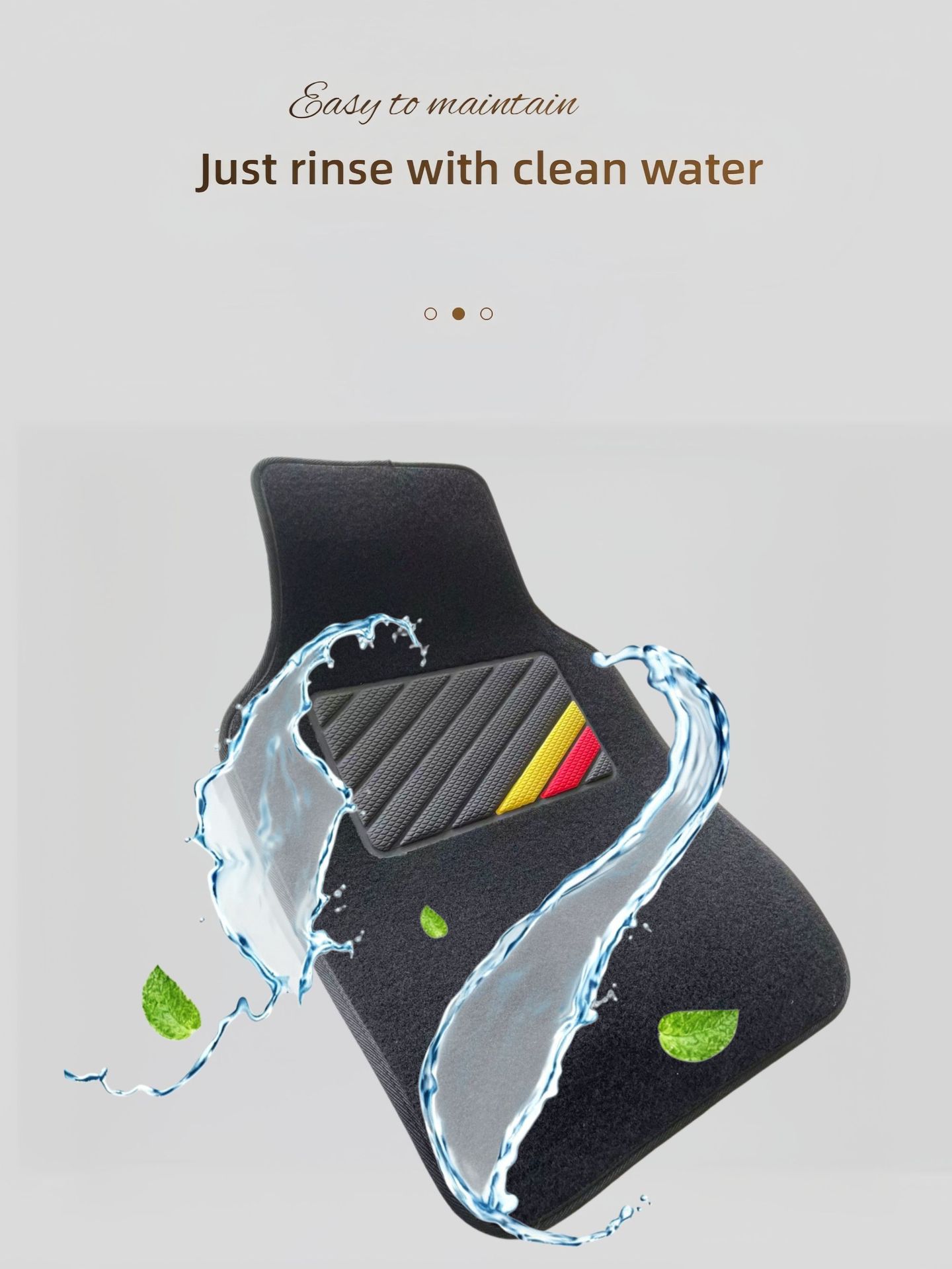 Universal 4-piece set of car floor mats, dirt-resistant carpet for the interior, driver's seat protection mat