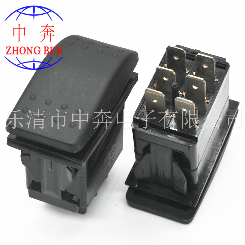 6脚3档 双复位 游艇改装 房车 汽车改装开关 12V20ADC 24V12ADC