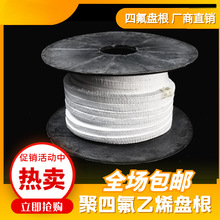 HZ四氟盘根无油耐腐蚀无油白聚四氟乙烯密封条PTFE 普通四氟盘根