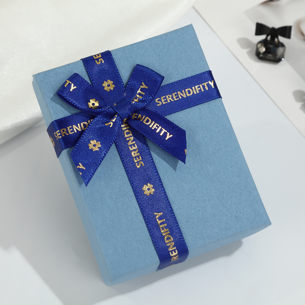 Caja de joyería de arco de moda coreana simple caja de embalaje de regalo de alta calidad caja de almacenamiento de collar de pendientes de anillo