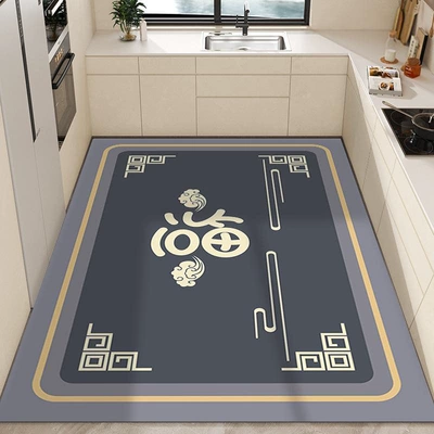 Avtomobil döşəmə paspasları — Anti-Fouling Floor Leather Carpet Kitchen - home-blessing-50x80cm-size-small-careful-shooting