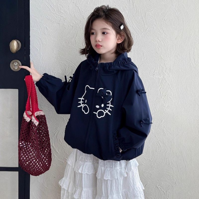 Girls' Outwears Spring & Fall 2025 New Style Kidsren's Clothing Little Girls Super Nice Korean Tops Kidsren's Hooded Jackets