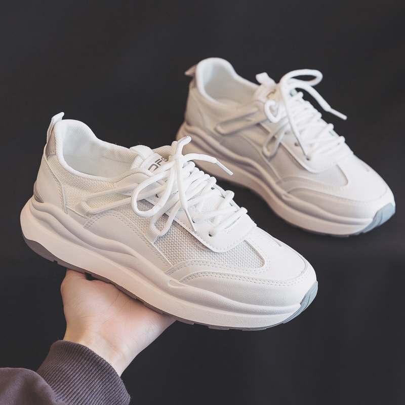 Forrest Gump schoenen voor dames 2023 nieuwe lente nieuwe ademende mesh sportstijl witte schoenen ins trend groothandel_voghion.com